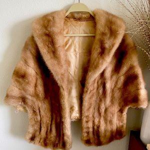 Vintage Fur Coat Shawl